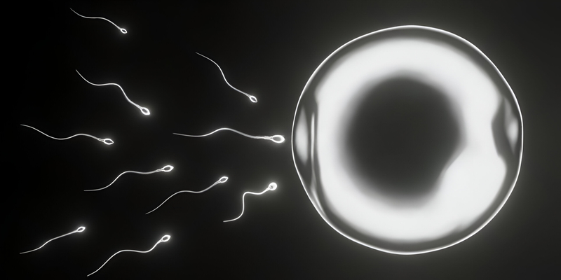 sperms travelling to embryo