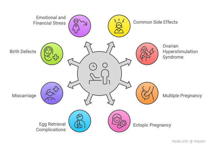 Chart showcasing possible IVF side effects in the patients