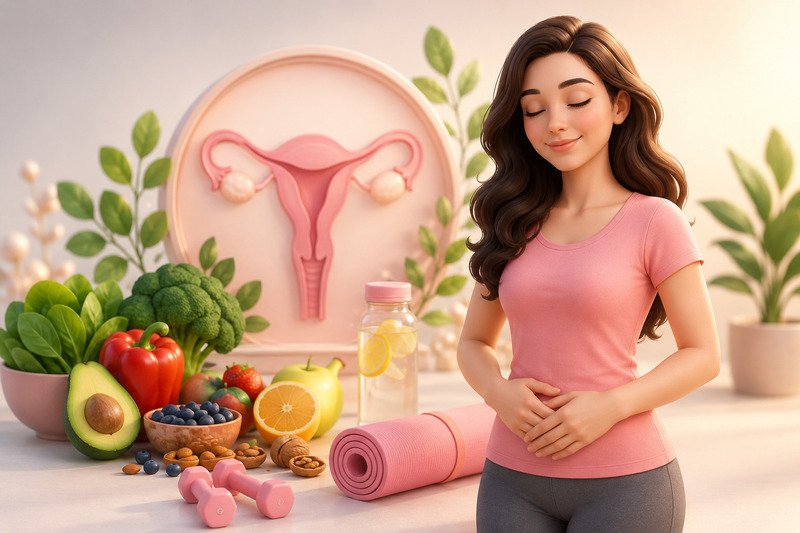 Woman practicing healthy fertility habits